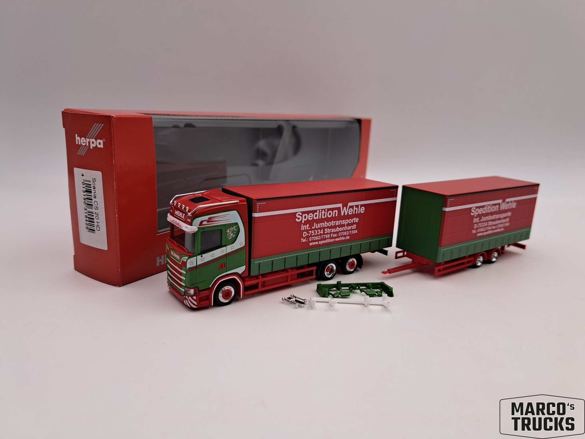 Herpa Scania Cs Hd Volumen H Ngerzug Spedition Wehle Nr