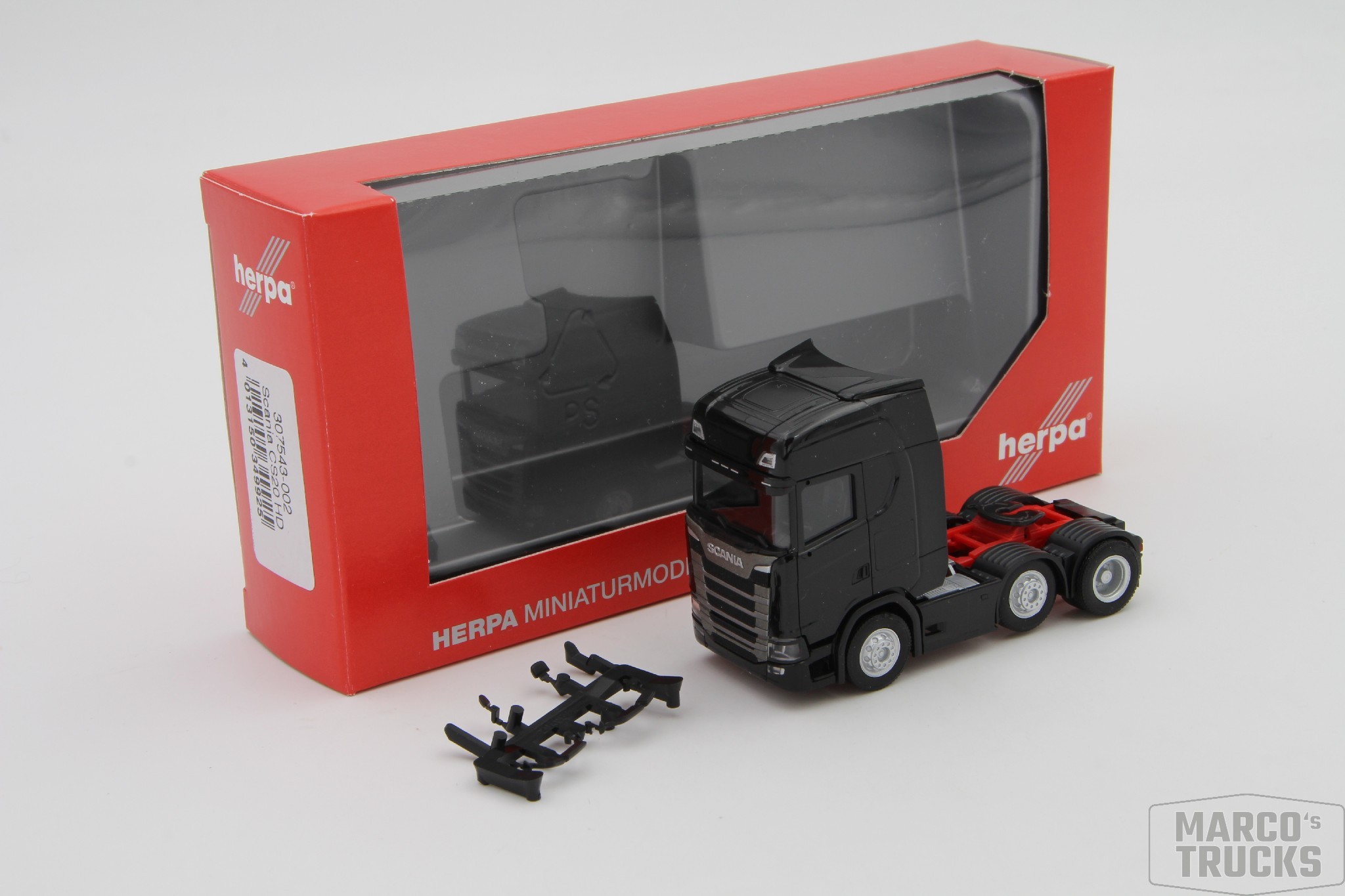 Herpa Scania CS HD X Zugmaschine Schwarz Nr HN