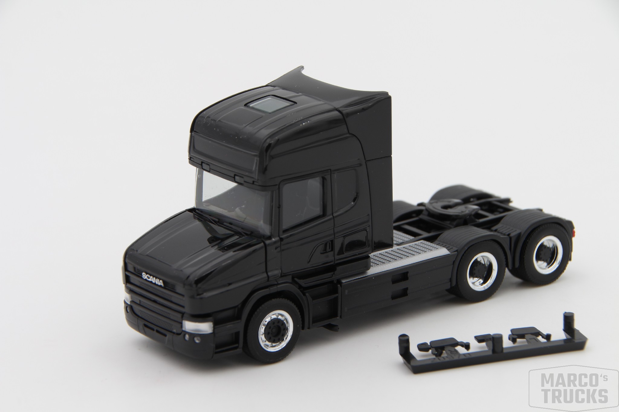 Herpa Scania T Hauber TL A Zugmaschine Schwarz Unbedruckt HS