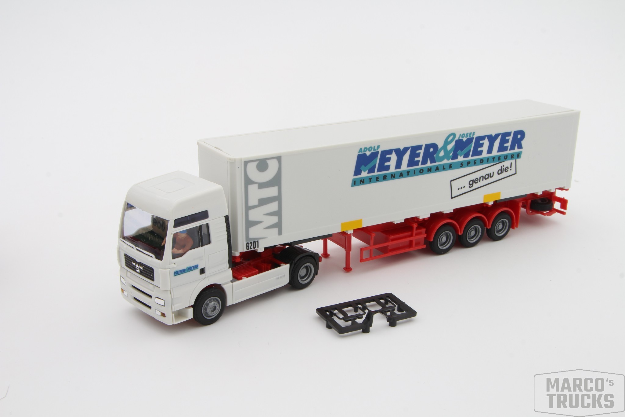 Camion MAN TGA XXL + Semi-remorque DHL - AWM échelle HO 1/87 - Excellent état
