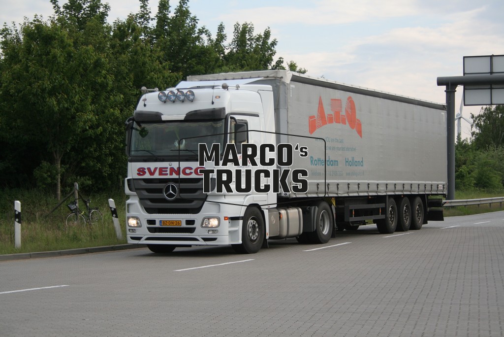 LKW Foto Mercedes-Benz Actros Planensattelzug Niederlande weiß SVENCO ...