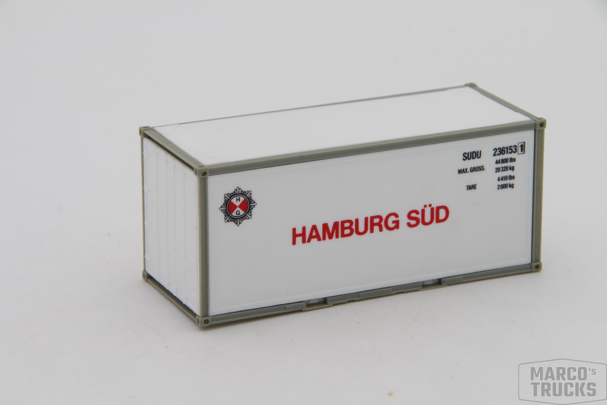 Herpa 20´ Container weiß/grau „Hamburg Süd SUDU 2361531“ /H13164