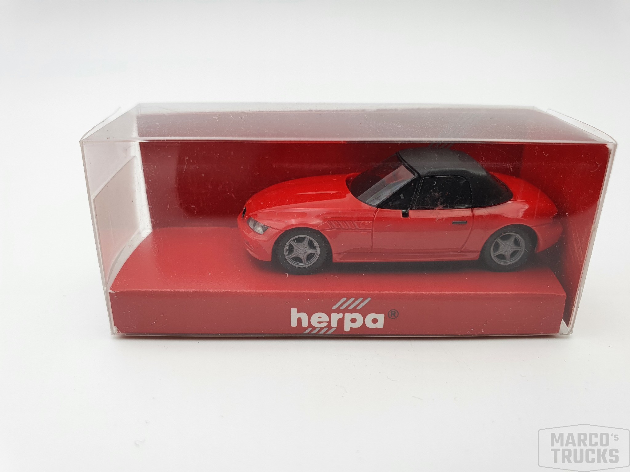 Herpa BMW Z3 Softtop rot Nr. 022507 - 1:87 /HB16146