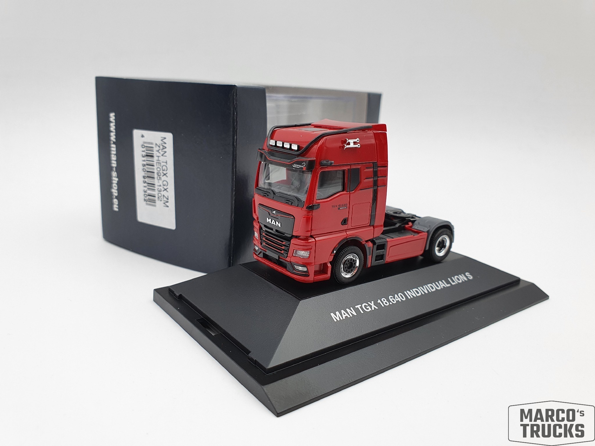 Herpa MAN TGX 18.640 Individual Lion S rot Zugmaschine
