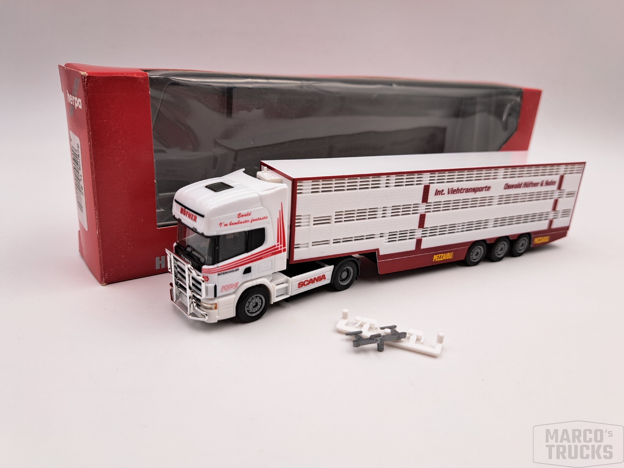 Modèle Réduit Herpa - Camion Scania Aux Couleurs Hüfner - Occasion Pour Collection