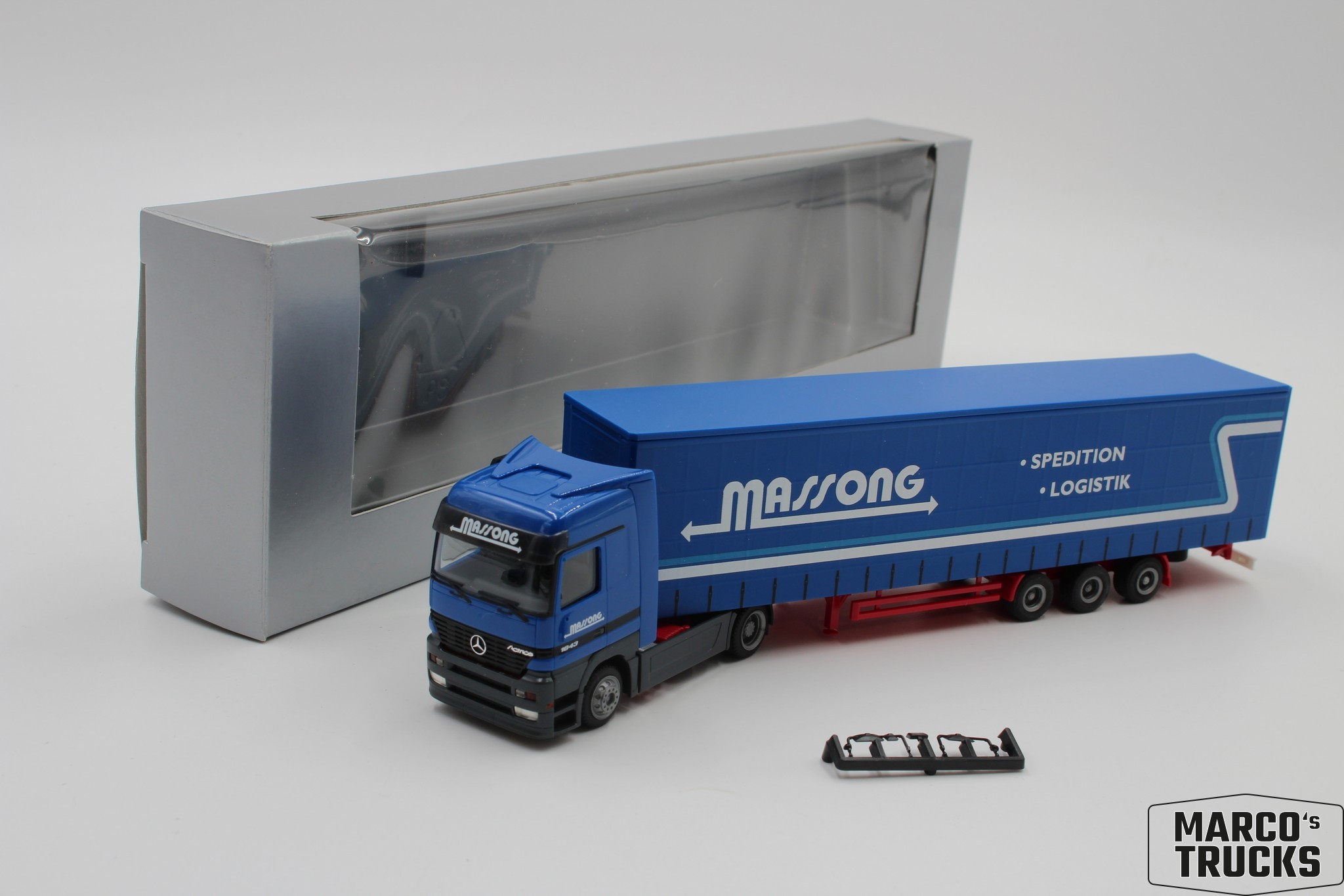 Herpa MB Actros MP1 LH Lowline Tarp Semi-Trailer Truck
