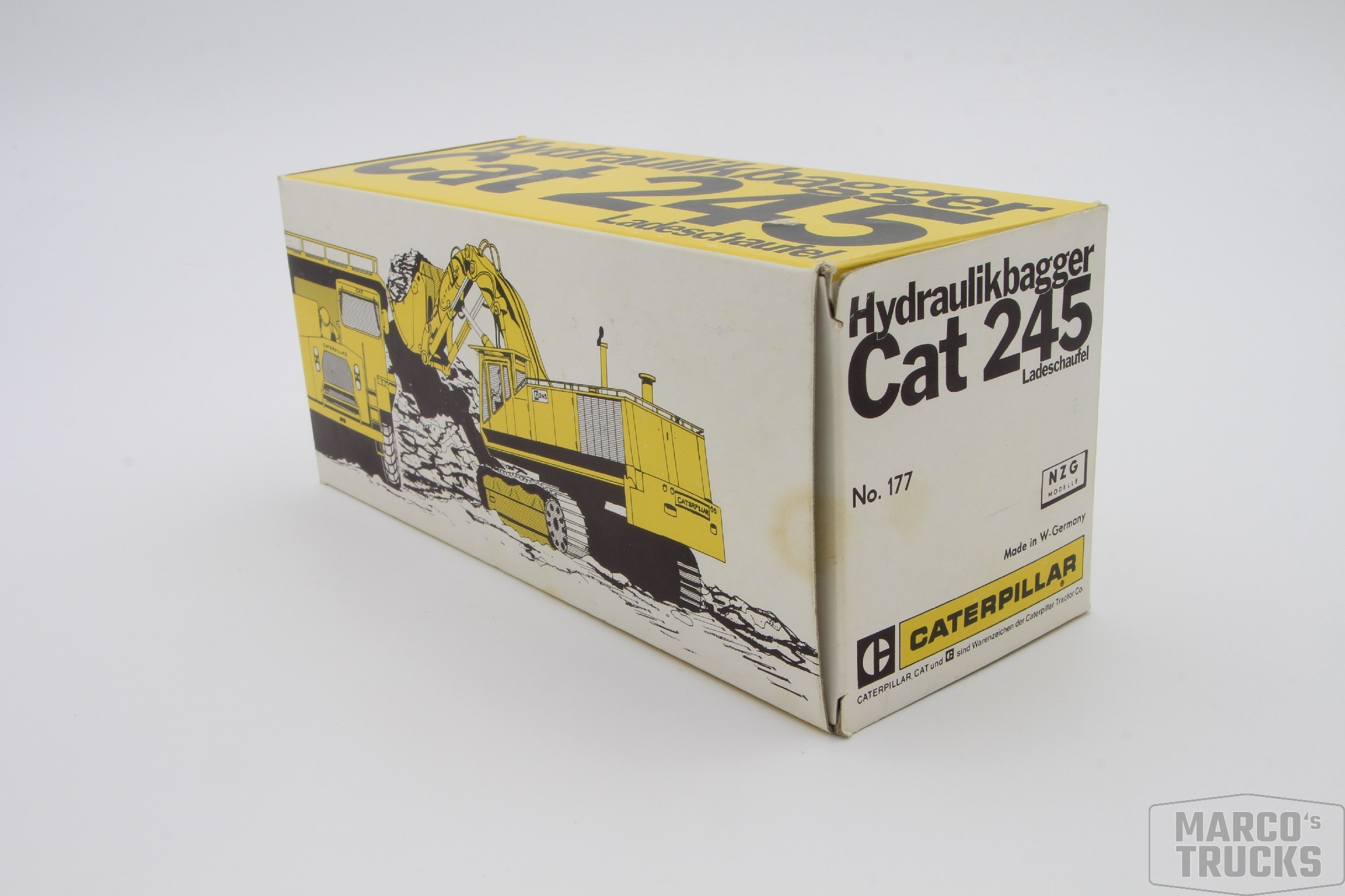 NZG Caterpillar 245 Hochlöffelbagger No 160-177 Maßstab 1/50 /N28