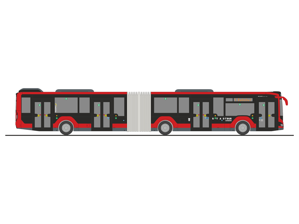 Bus Rietze MAN Lion's City 18 1/87 – Stadtwerke Baden-Baden KVV – Neuf Sous Blister