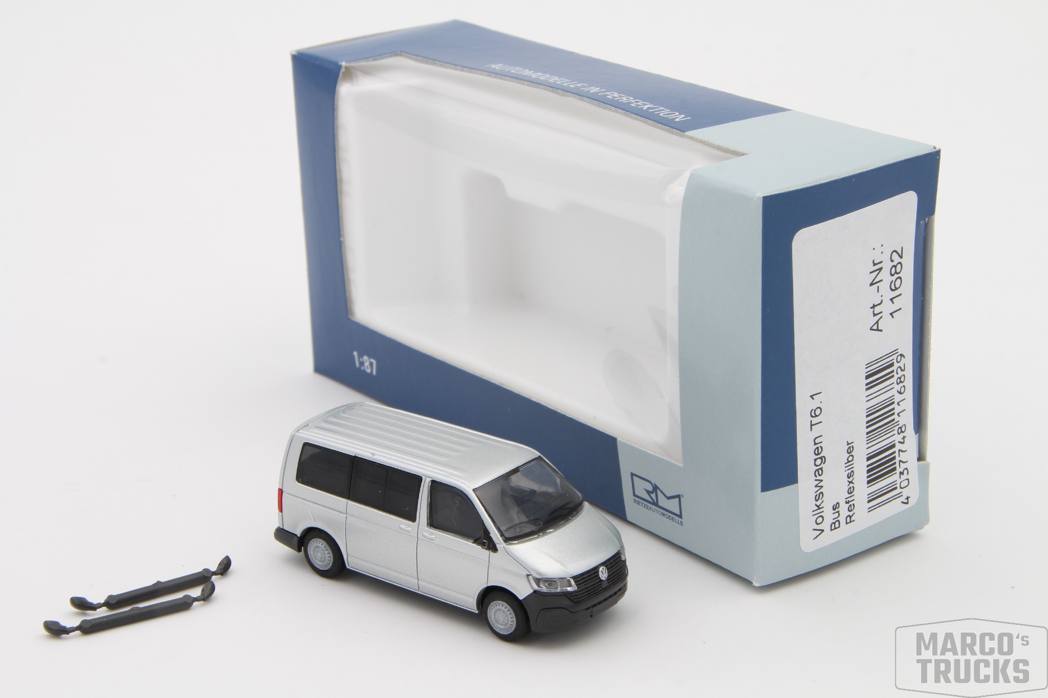 Rietze Volkswagen T6.1 Kasten KR reflexsilber Nr 11683 //RIN96
