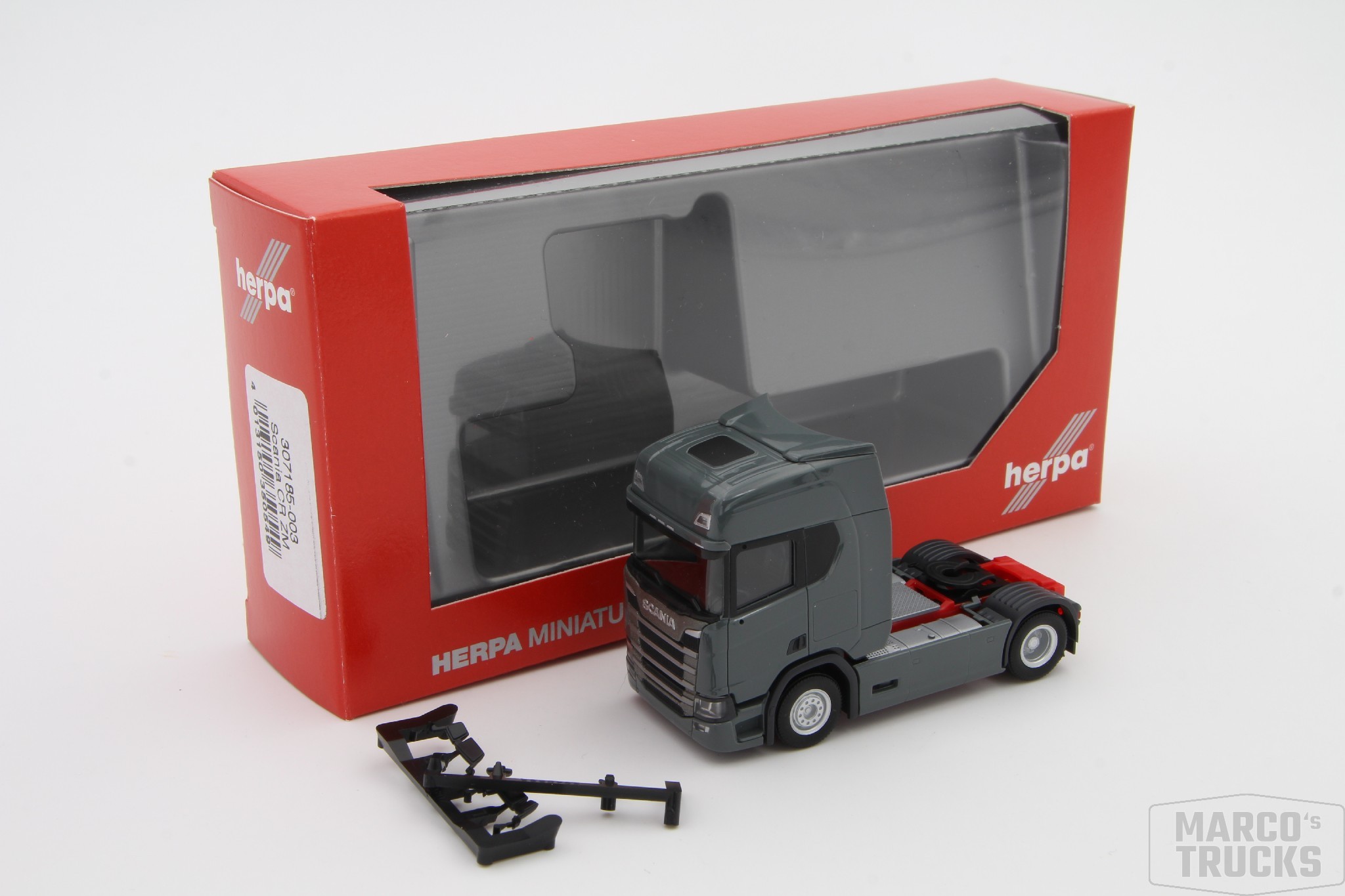 Herpa Scania Cr Hd Zugmaschine Eisengrau 307185 003 Hn1295