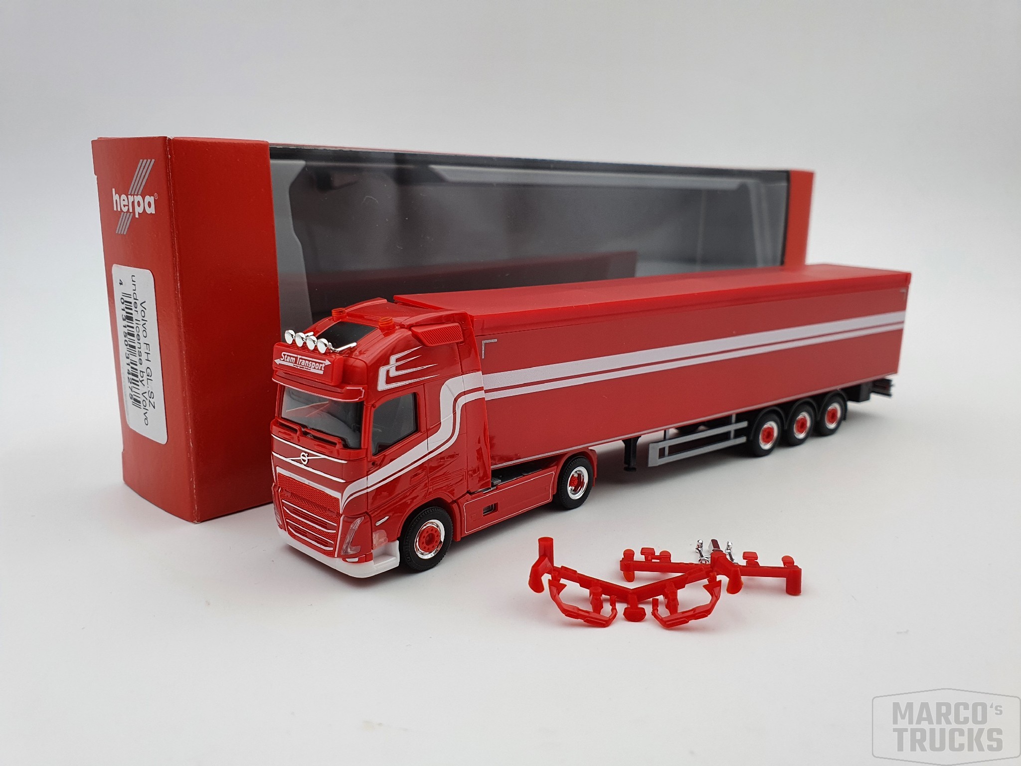 Herpa Volvo FH Gl XL Schubboden Sattelzug Stam Transport HN