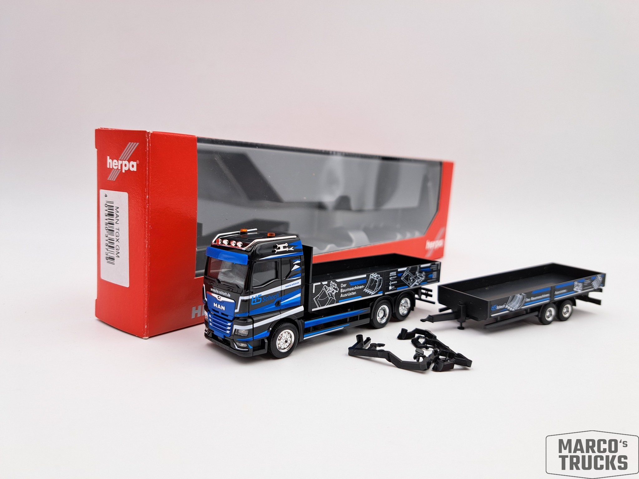 Herpa Man Tgx Gm Tandempritschen H Ngerzug Hs Schoch Nr Hn