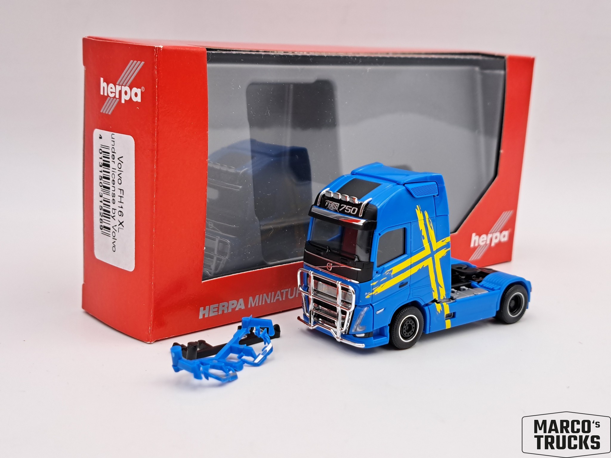 herpa volvo fh 16 gl xl zugmaschine mit lampenbügel nr 315289 1 87