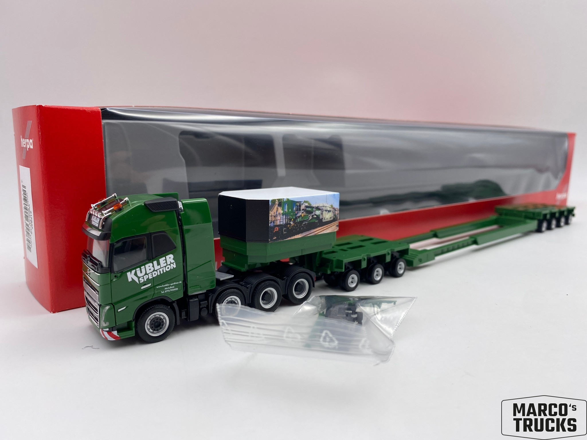 Herpa Volvo Fh Gl Xl Schwerlast Sattelzug K Bler Hn