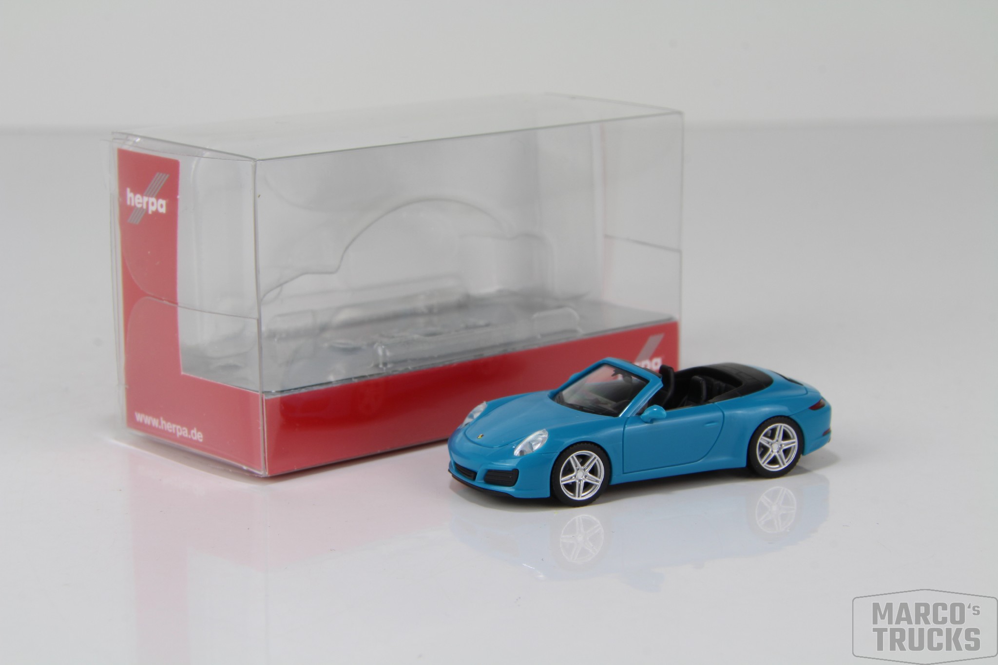 miamiblau 1:87 NEU OVP herpa 028844-002 Porsche 911 Carrera 2 Cabrio 
