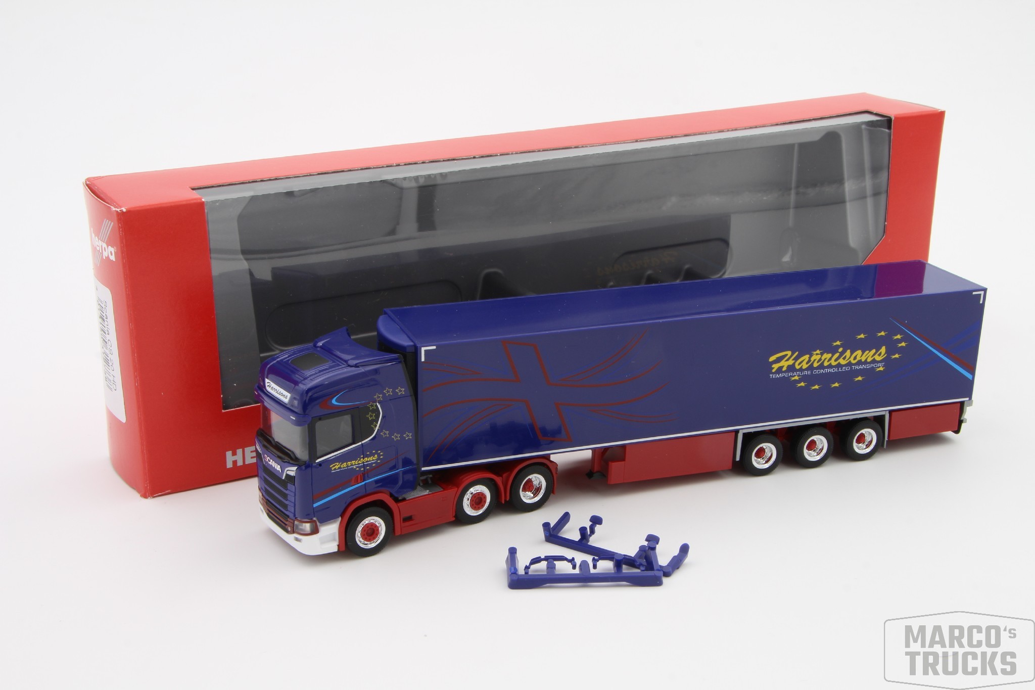 Modèle Réduit Tracteur Scania CS20 HD 4 Essieux (8x4) Blanc 1:87 Par Herpa - Made In Germany