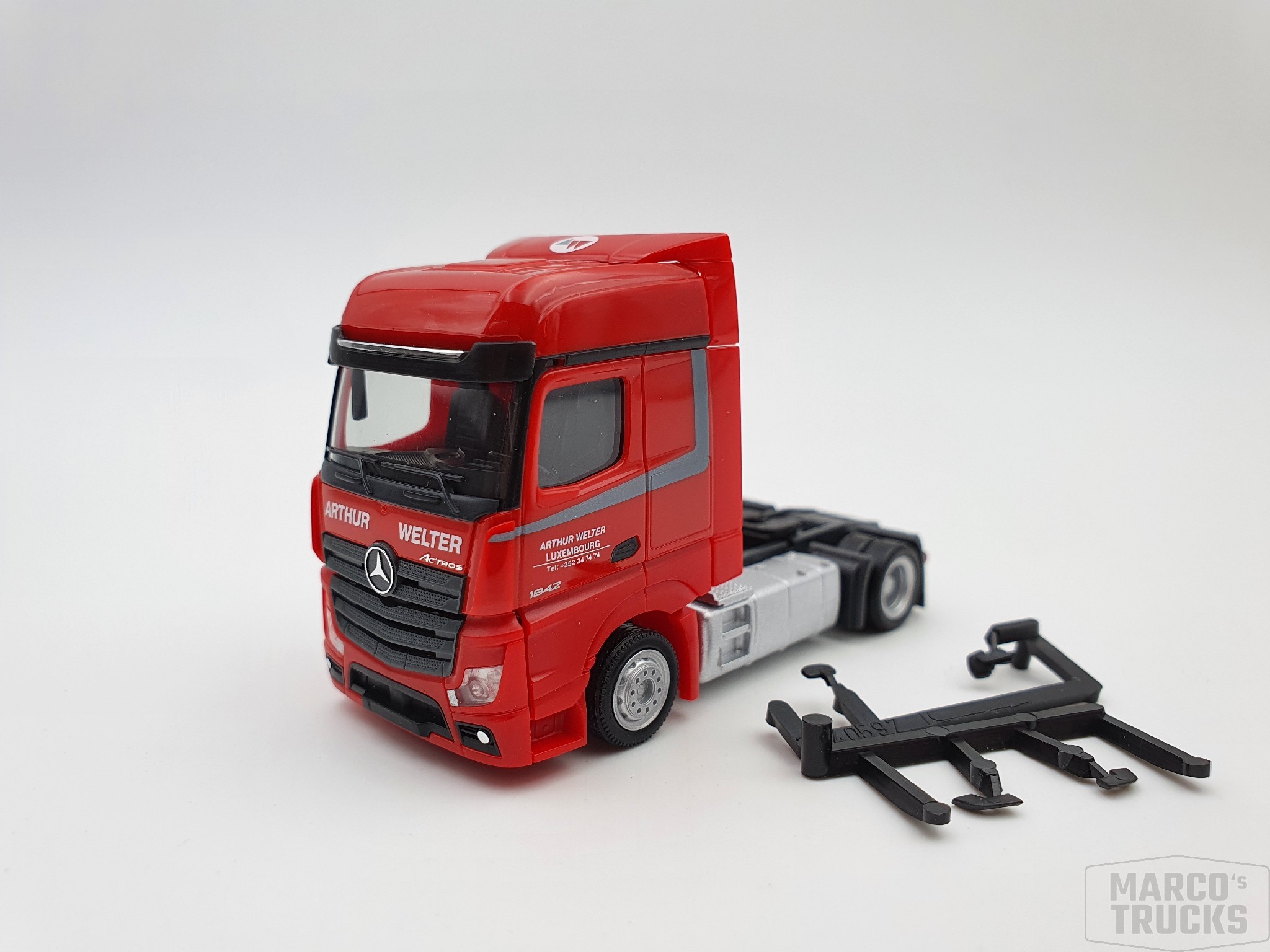 Miniature Mercedes Actros 1/87 Herpa Streamspace Kleinwächter 2018